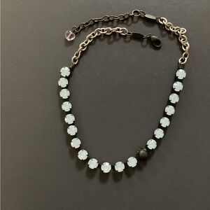 Sabika crystal choker necklace set in bronze-tone metal